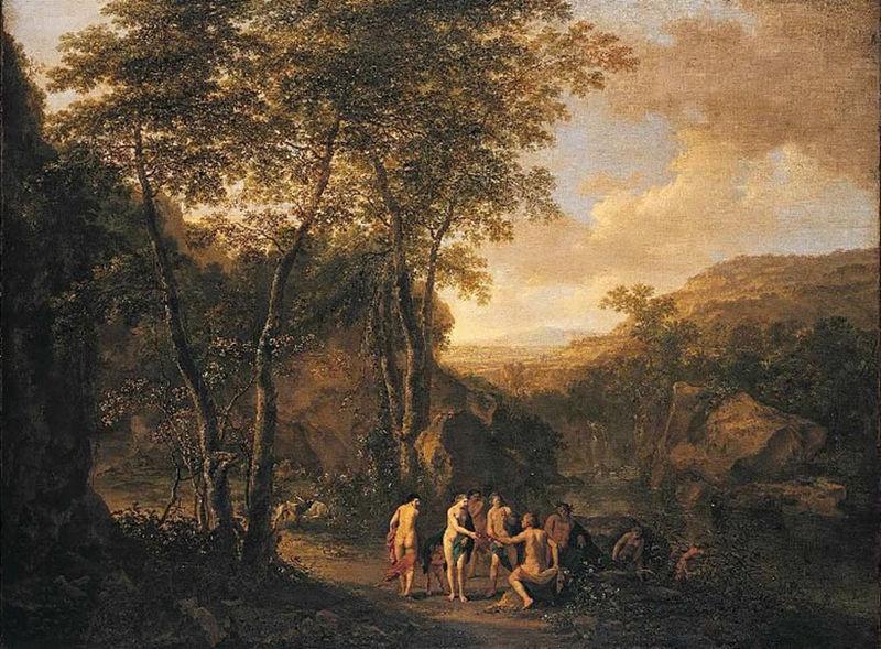 Jan Both Landscape with the Judgement of Paris oil painting image
